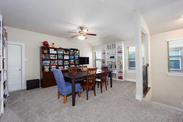 3508 Cooke Ln, Melissa, TX 75454 - dining space with a ceiling fan and light carpet