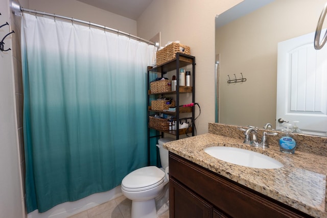 3508 Cooke Ln, Melissa, TX 75454 - bathroom with vanity, tile patterned flooring, and shower / tub combo