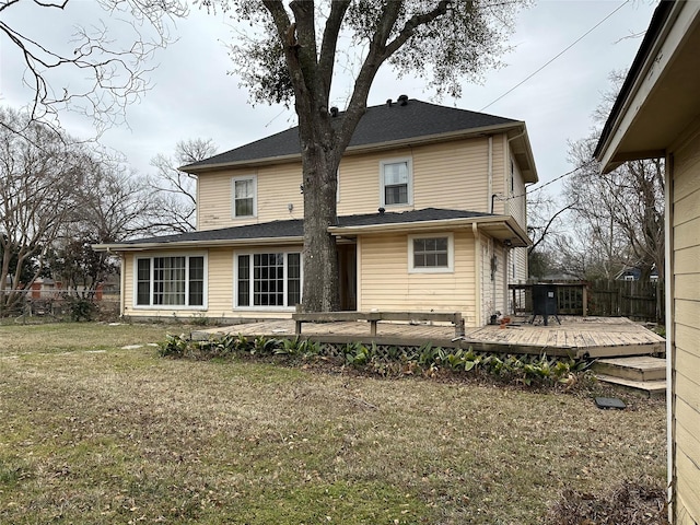 509 E Main St, Mexia, TX 76667 - rear view of house with a wooden deck