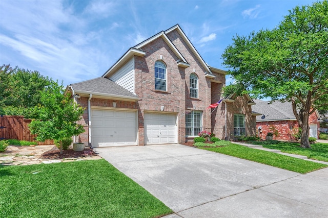 8508 Forsythia Dr, Mckinney, TX 75072 - traditional-style house featuring concrete driveway, brick siding, and roof with shingles