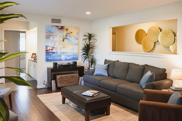 2542 Woodmere Dr, Dallas, TX 75233 - living area with wood finished floors and recessed lighting