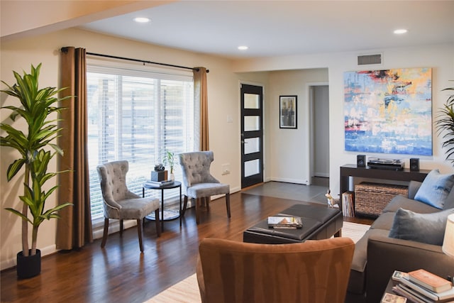 2542 Woodmere Dr, Dallas, TX 75233 - living area with wood finished floors and recessed lighting