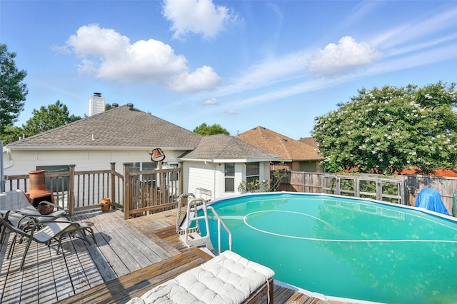 9212 Bedford Ln, Mckinney, TX 75071 - view of pool with a deck and a fenced backyard