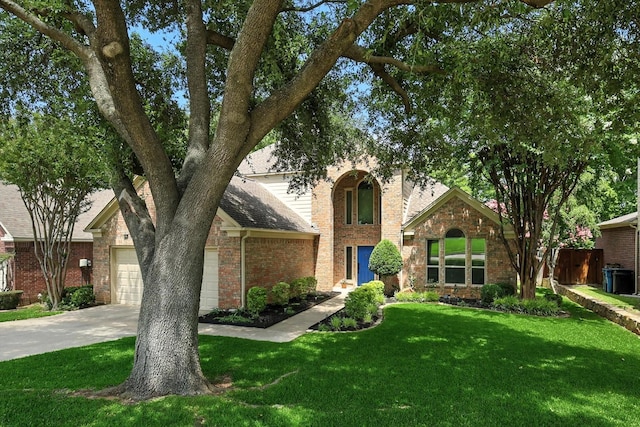 4321 Hazy Meadow Ln, Grapevine, TX 76051 - traditional-style home featuring concrete driveway, brick siding, and an attached garage