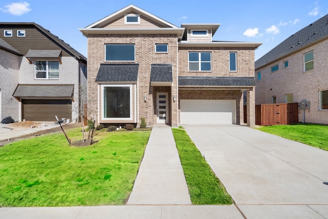 2142 Oak Haven Ct, Garland, TX 75044 - view of front of house featuring an attached garage, brick siding, and driveway