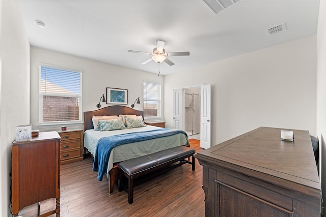 4917 Woodloch Dr, Princeton, TX 75407 - bedroom with dark wood-style flooring and ceiling fan