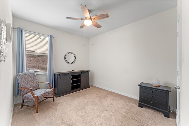 4917 Woodloch Dr, Princeton, TX 75407 - sitting room featuring carpet and a ceiling fan
