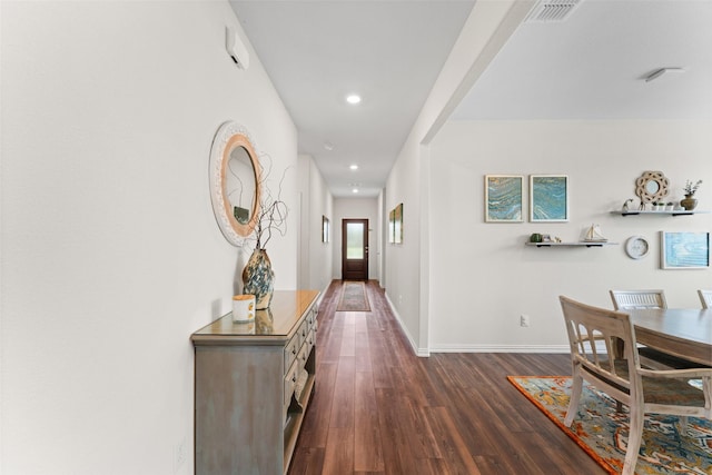 4917 Woodloch Dr, Princeton, TX 75407 - hall featuring dark wood-type flooring and recessed lighting