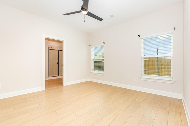 1103 Witherspoon Ln, Princeton, TX 75407 - spare room with ceiling fan and light wood-style flooring