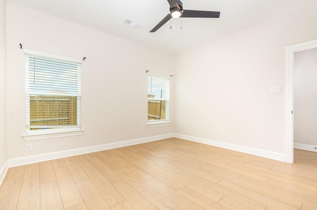1103 Witherspoon Ln, Princeton, TX 75407 - spare room with a ceiling fan and light wood-style flooring