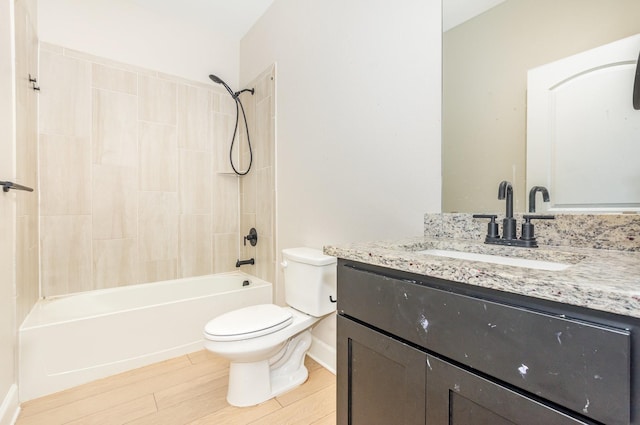 1103 Witherspoon Ln, Princeton, TX 75407 - bathroom with vanity, tub / shower combination, and wood finished floors