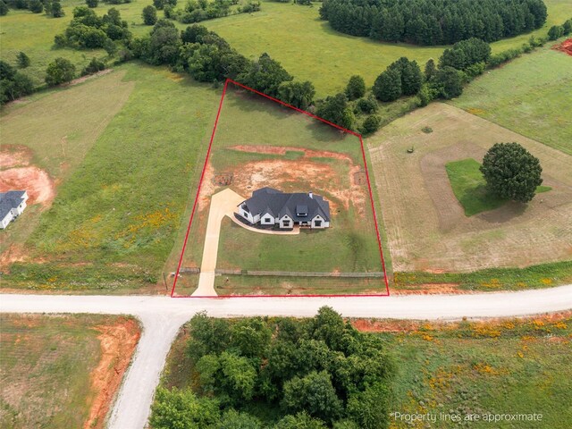 16652 Caeli Heights Ct, Winona, TX 75792 - overview of rural landscape featuring property parcel outlined