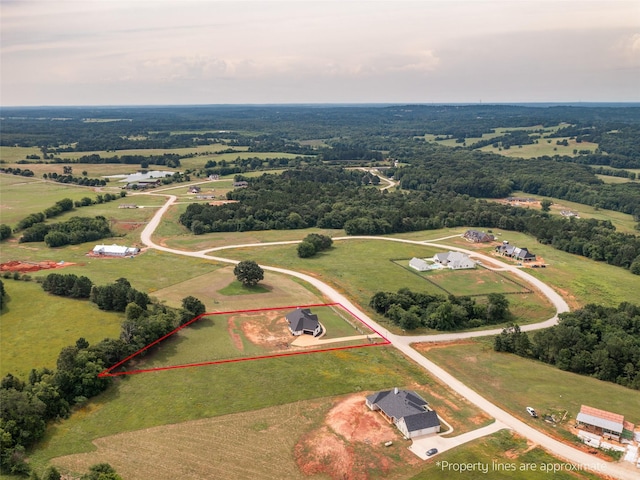 16652 Caeli Heights Ct, Winona, TX 75792 - overview of rural landscape with property parcel outlined