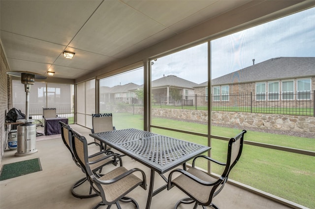 1116 Cornerstone Dr, Little Elm, TX 76227 - sunroom featuring outdoor dining space