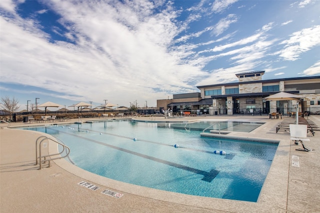 1116 Cornerstone Dr, Little Elm, TX 76227 - community pool featuring a patio and a gazebo