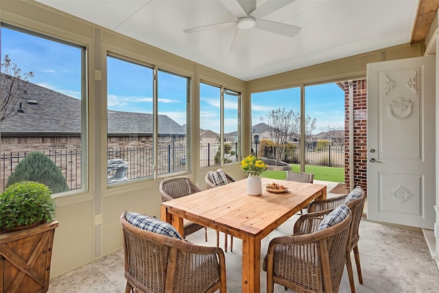 7616 Heritage Dr, Little Elm, TX 76227 - sunroom featuring plenty of natural light and a residential view