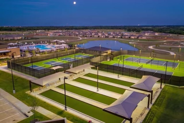 7616 Heritage Dr, Little Elm, TX 76227 - drone / aerial view of a nearby body of water and a pool