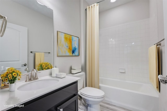 7616 Heritage Dr, Little Elm, TX 76227 - bathroom with vanity and shower / tub combo with curtain