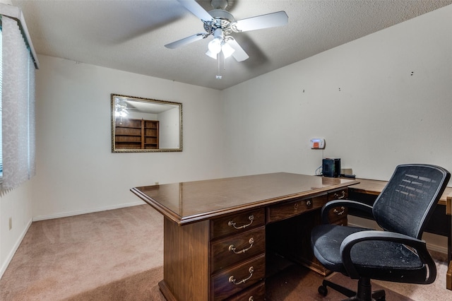 328 Bennett Cir, Desoto, TX 75115 - office featuring carpet flooring and ceiling fan