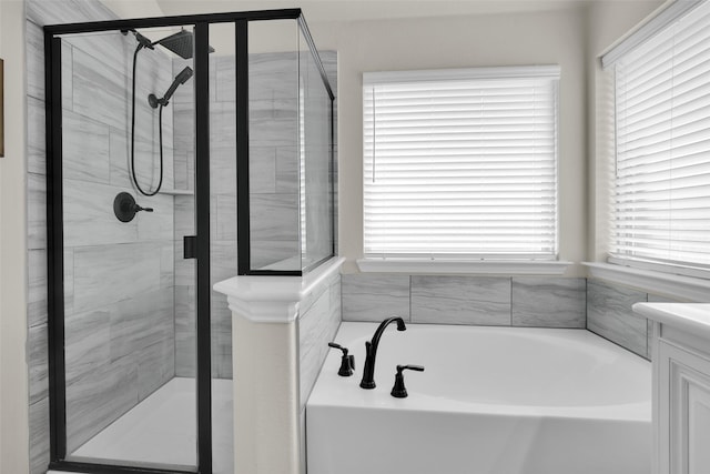513 Endicott Dr, Sherman, TX 75092 - bathroom with a bath, a shower stall, and vanity
