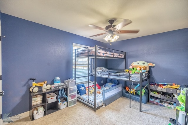 3501 Firedog Rd, Abilene, TX 79606 - bedroom with carpet and a ceiling fan