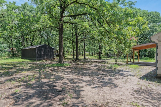 213 N Oaks Dr, Grand Saline, TX 75140 - view of yard with a storage unit
