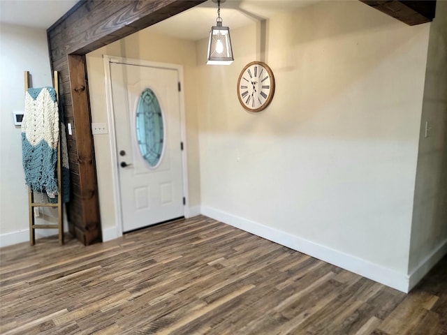 800 County Road 1030, Mount Pleasant, TX 75455 - entrance foyer with baseboards and dark wood-style flooring