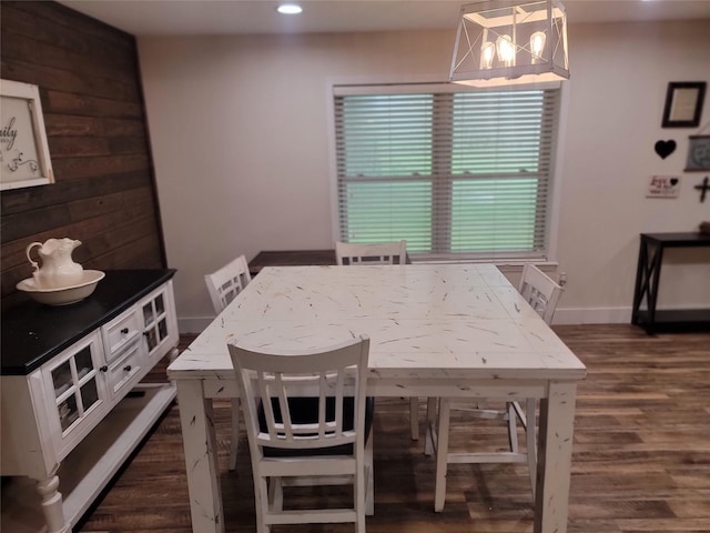 800 County Road 1030, Mount Pleasant, TX 75455 - dining room with dark wood-style floors, recessed lighting, and a chandelier