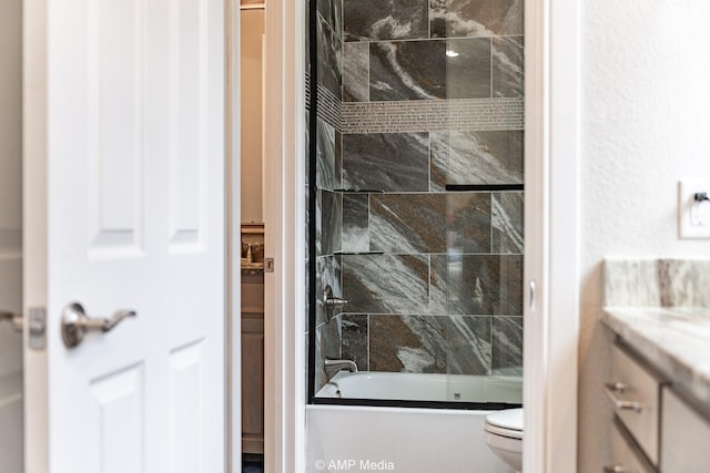 408 Lake Arbor Dr, Weatherford, TX 76088 - bathroom with vanity and washtub / shower combination