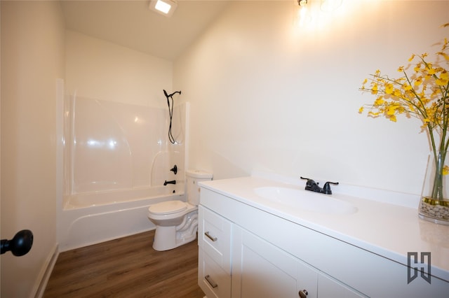 719 Germantown Rd, Minden, LA 71055 - full bathroom featuring vanity, wood finished floors, and shower / tub combination