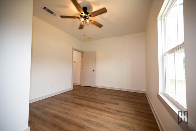 719 Germantown Rd, Minden, LA 71055 - empty room with ceiling fan and wood finished floors