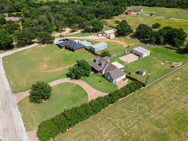 3120 Michele Ct, Weatherford, TX 76088 - aerial overview of property's location with rural landscape