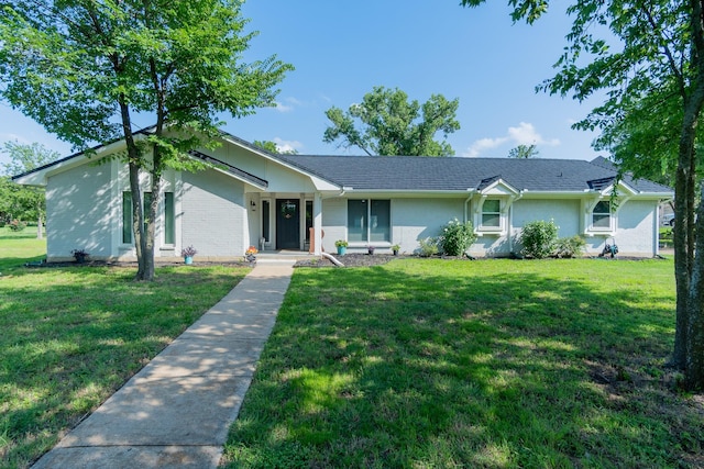 201 Roaring Springs Dr, Joshua, TX 76058 - ranch-style home with a front lawn and brick siding