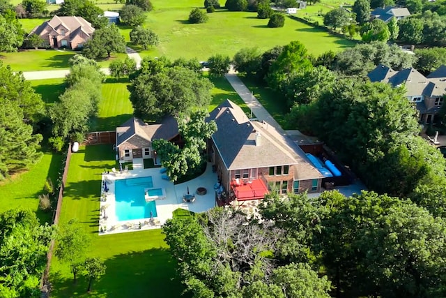 730 Emerald Sound Blvd, Oak Point, TX 75068 - aerial view of residential area with a pool area