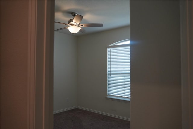 423 Pepperbark Ave, Princeton, TX 75407 - unfurnished room with dark colored carpet and a ceiling fan