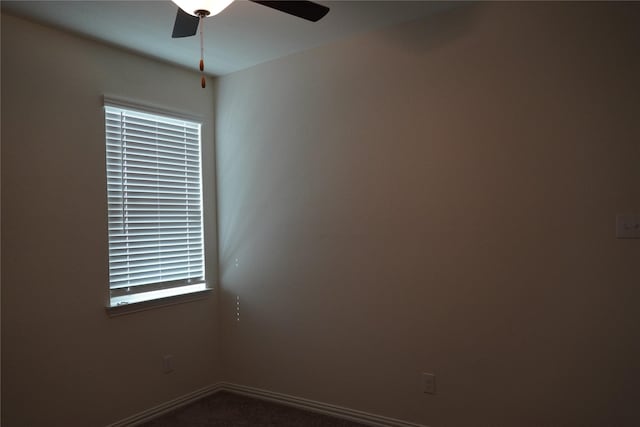 423 Pepperbark Ave, Princeton, TX 75407 - spare room with a ceiling fan and dark colored carpet