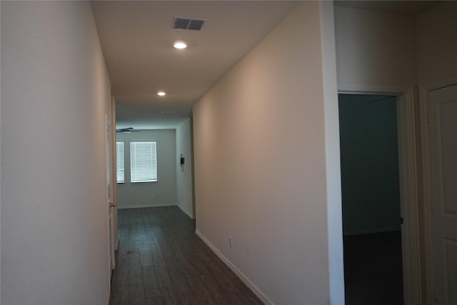 423 Pepperbark Ave, Princeton, TX 75407 - hallway featuring dark wood-style floors and recessed lighting