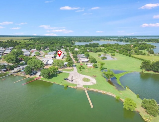 1045 Pelican Isle Dr, Kerens, TX 75144 - aerial view of property's location with a nearby body of water