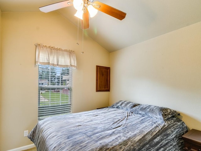 1045 Pelican Isle Dr, Kerens, TX 75144 - bedroom featuring vaulted ceiling, a ceiling fan, and carpet floors