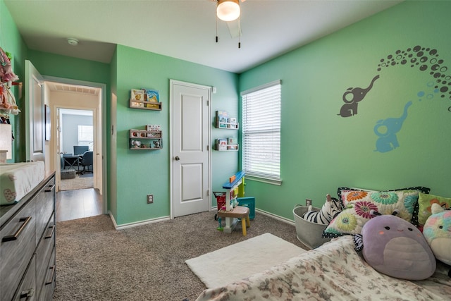 1315 Blessed Ln, Royse City, TX 75189 - carpeted bedroom featuring baseboards and ceiling fan