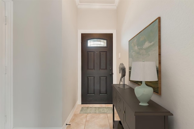105 Windsor Dr, Forney, TX 75126 - foyer featuring light tile patterned floors and ornamental molding