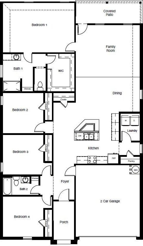 1525 Central Park Dr, Alvarado, TX 76009 - view of property floor plan
