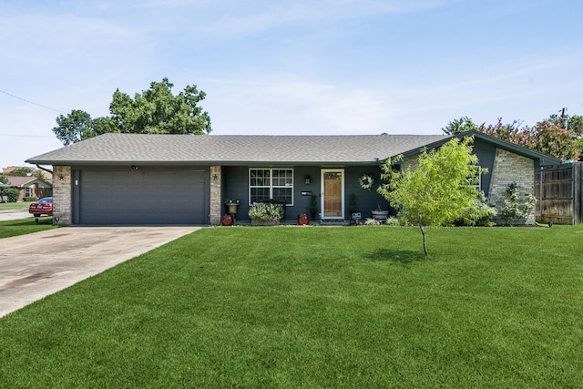 3244 Gail Ct, Irving, TX 75060 - ranch-style house with a garage, concrete driveway, and a shingled roof