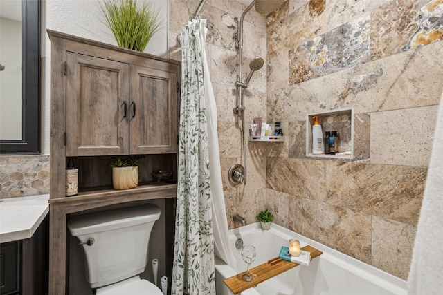 3244 Gail Ct, Irving, TX 75060 - bathroom with shower / bath combo with shower curtain and vanity