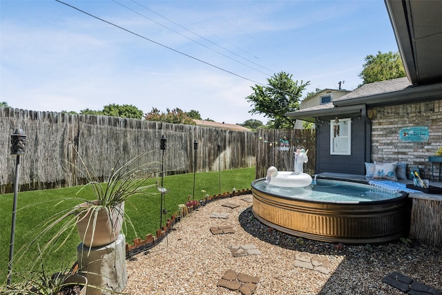3244 Gail Ct, Irving, TX 75060 - fenced backyard with a covered hot tub