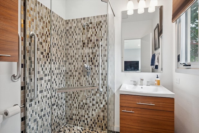 613 N Bailey Ave, Fort Worth, TX 76107 - full bath with a stall shower and vanity