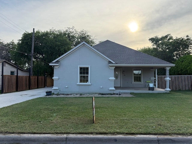 3307 Roberts Cut Off Rd, Lake Worth, TX 76114 - view of front of house with covered porch, roof with shingles, and stucco siding