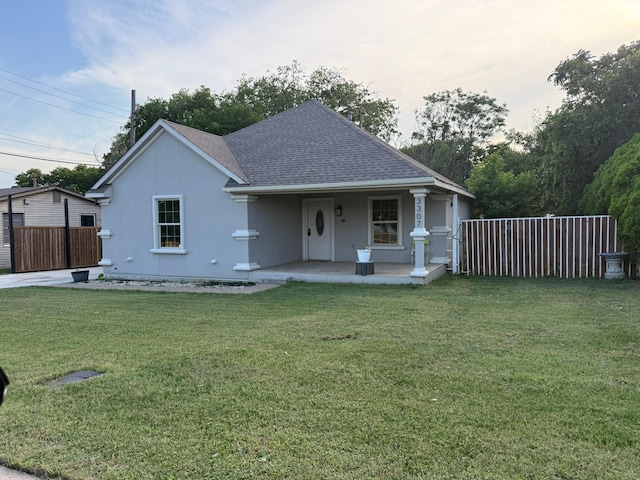 3307 Roberts Cut Off Rd, Lake Worth, TX 76114 - bungalow featuring a shingled roof, stucco siding, and covered porch