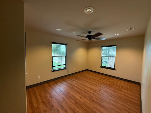 3307 Roberts Cut Off Rd, Lake Worth, TX 76114 - unfurnished room featuring recessed lighting, wood finished floors, and a ceiling fan