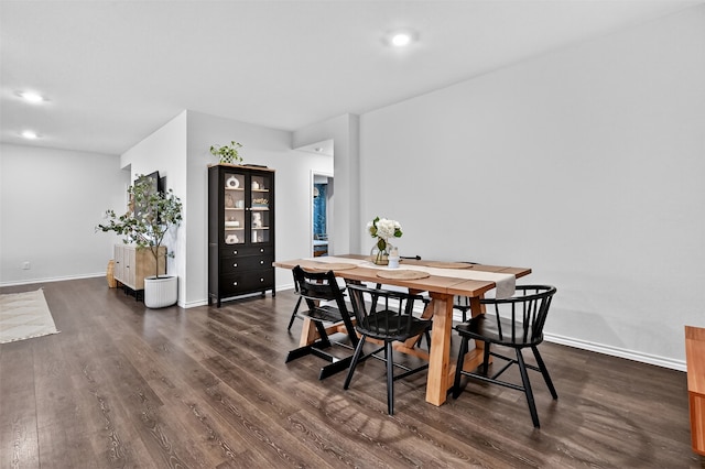 2806 Peony Dr, Sherman, TX 75092 - dining space featuring dark wood finished floors and recessed lighting